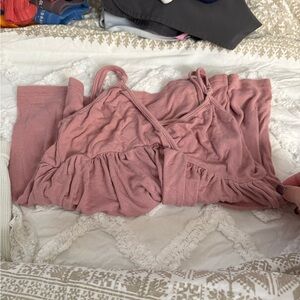 pink babydoll tank top